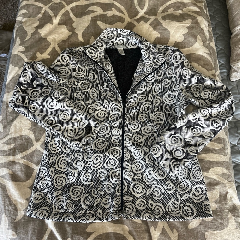Evelyn & Arthur Womens Medium Lightweight Full Zip Jacket Collared
